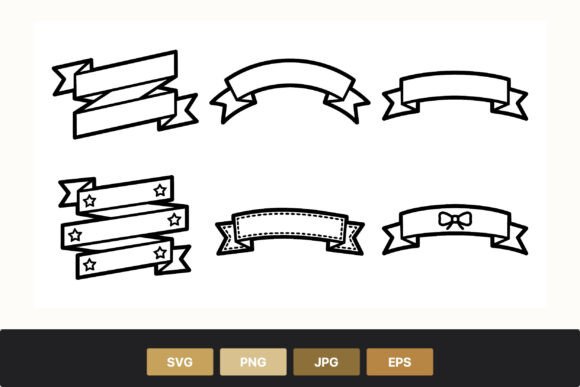 Download Ribbon Banner Vector Flat Design - Flat Collection