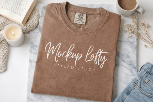 Download C1717 Espresso Flat Lay T-shirt Mockup - Flat Collection