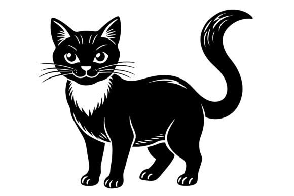 Download Cat Vector Silhouette Illustrator Design - Silhouette Collection