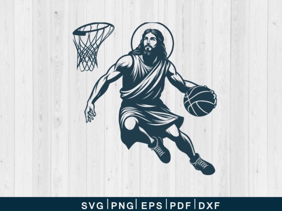 Download Jesus Playing Basketball Svg Vector File - Vector file Collection