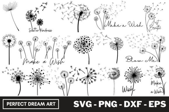 Download Dandelion Silhouette Bundles Outline - Silhouette Collection