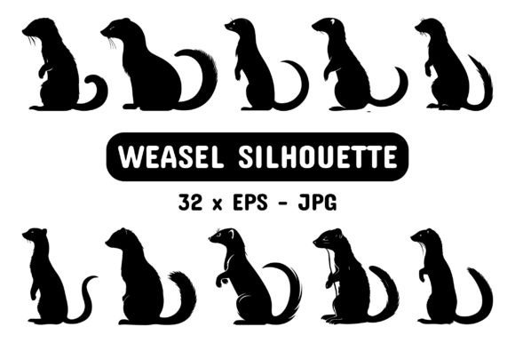 Download Weasel Silhouette Set Collection Bundle - Silhouette Collection