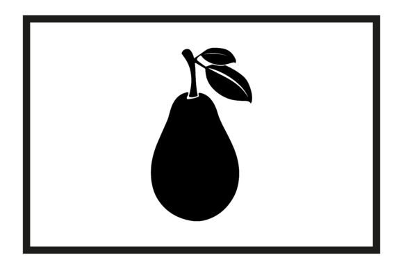 Download Avocado Black Silhouette Clipart - Silhouette Collection
