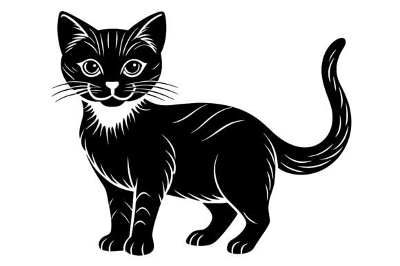 Download Cat Vector Silhouette Illustrator Design - Silhouette Collection