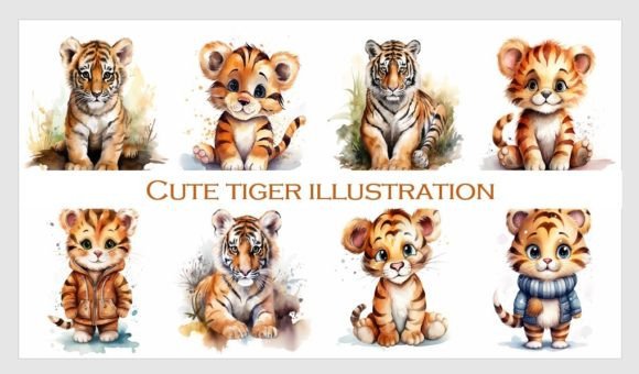 Download Cute Tiger Illustration - Tiger illustration Collection