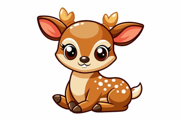 Download Cute-baby-deer Vector Illustration - Deer vector Collection
