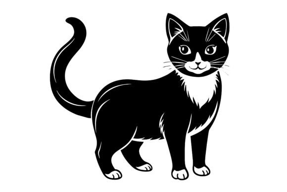 Download Cat Vector Silhouette Illustrator Design - Silhouette Collection