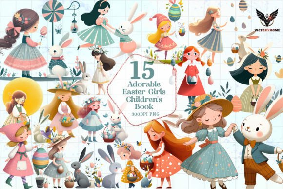 Download Adorable Easter Girls Children's Book - Child Collection