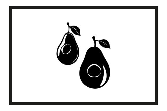 Download Avocado Black Silhouette Clipart - Silhouette Collection