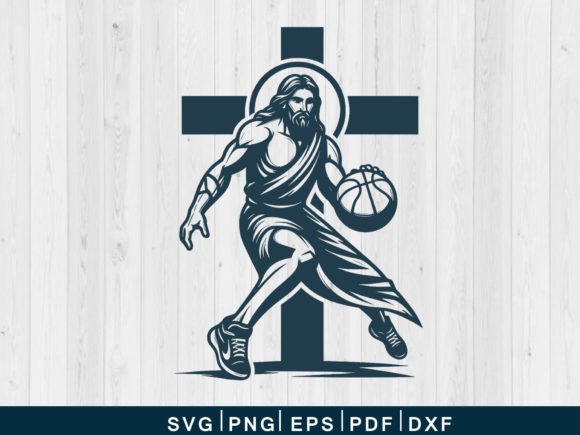 Download Jesus Playing Basketball Svg Vector File - Vector file Collection