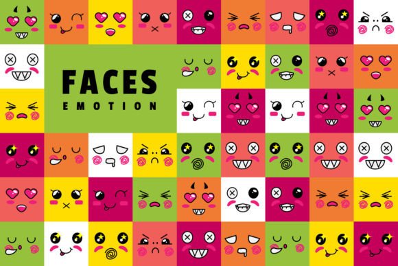 Download Simple Flat Design Expressive Emotions - Flat Collection
