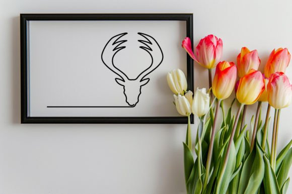 Download Single Line Drawing of Head Deer Vector - Deer vector Collection