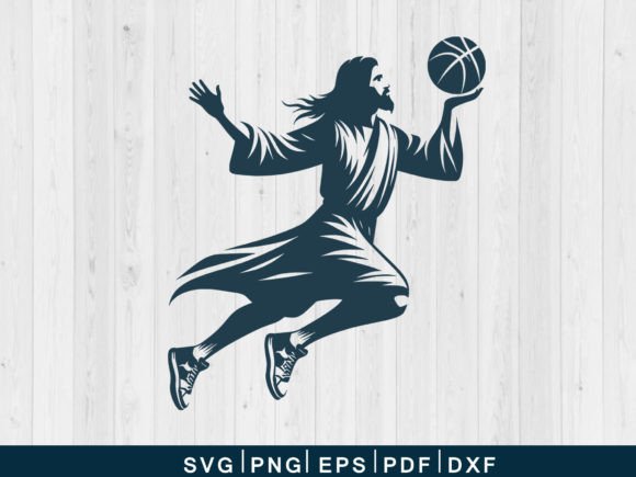 Download Jesus Playing Basketball Svg Vector File - Vector file Collection