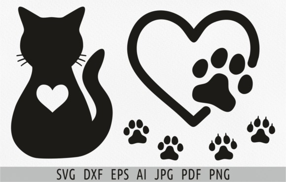 Download Black Cat SVG Cat Silhouette Paw Print - Silhouette Collection