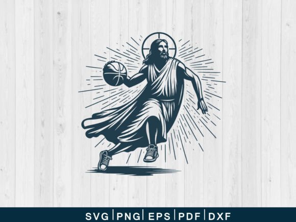 Download Jesus Playing Basketball Svg Vector File - Vector file Collection