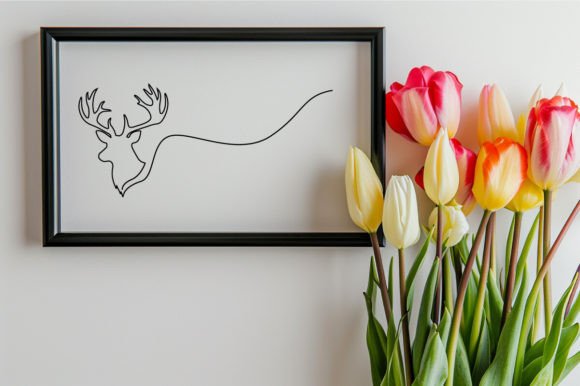 Download Line Art of Elegance Cute Deer Vector - Deer vector Collection