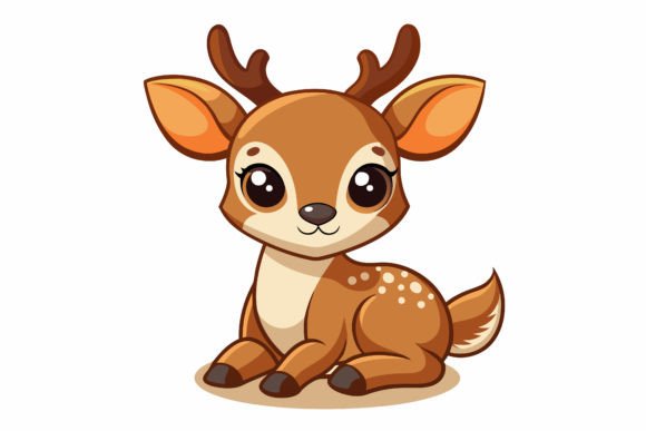 Download Cute-baby-deer Vector Illustration - Deer vector Collection