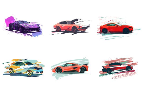 Download Car Vector Flat Design with Brush - Flat Collection
