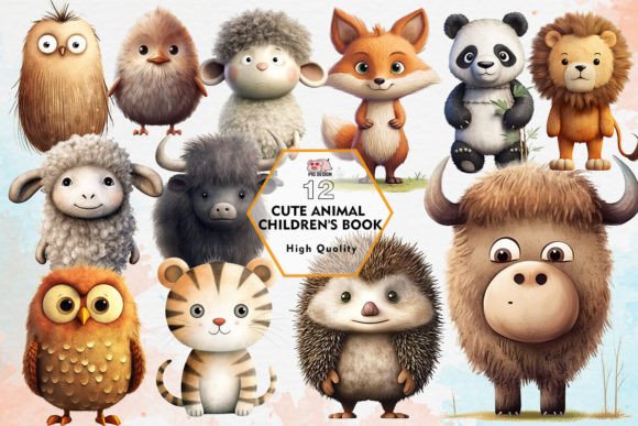 Download Cute Animal Children's Book Clipart PNG - Child Collection