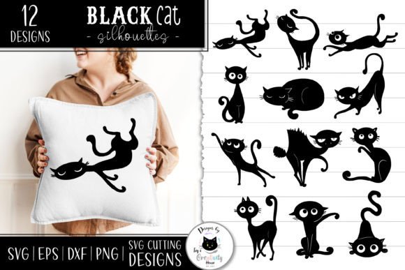 Download Black Cat SVG Files | Cat Silhouettes - Silhouette Collection