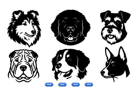 Download Dog Head Silhouette Pack - Silhouette Collection