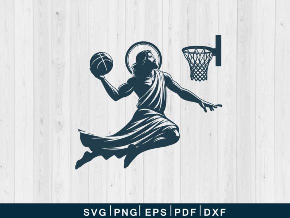 Download Jesus Playing Basketball Svg Vector File - Vector file Collection