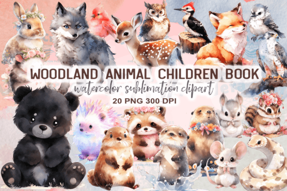 Download Woodland Animal Children's Book Clipart - Child Collection