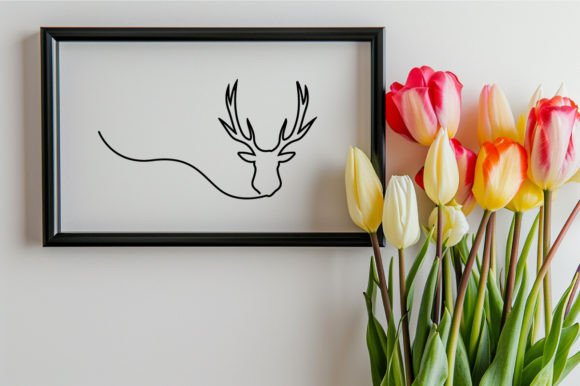 Download One Line Head Deer Vector Illustration - Deer vector Collection