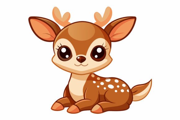 Download Cute-baby-deer Vector Illustration - Deer vector Collection