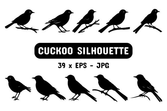 Download Cuckoo Silhouette Set Collection Bundle - Silhouette Collection