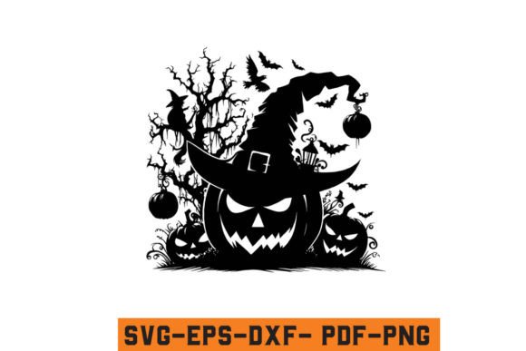 Download Halloween Witch Hat Pumpkin Vector File - Vector file Collection