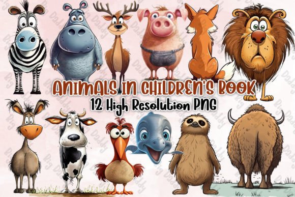 Download Animals in Children's Book Clipart PNG - Child Collection