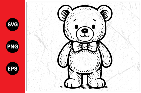 Download Teddy Bear Illustration Silhouette Svg - Silhouette Collection