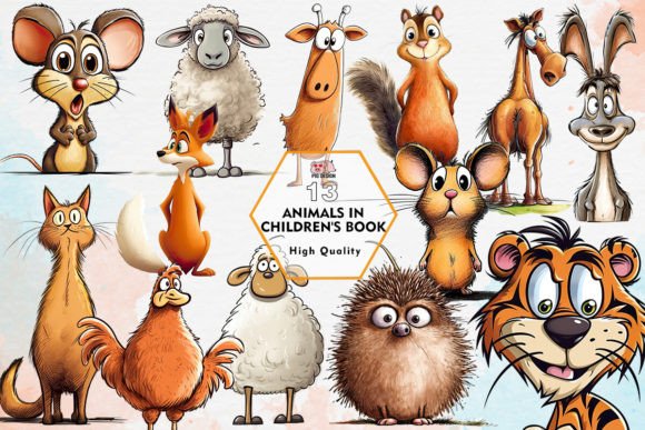 Download Animals in Children's Book Clipart PNG - Child Collection