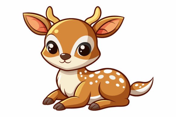 Download Cute-baby-deer Vector Illustration - Deer vector Collection