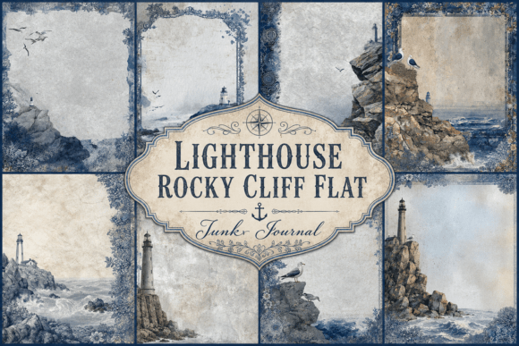 Download Lighthouse Rocky Cliff Flat - Flat Collection