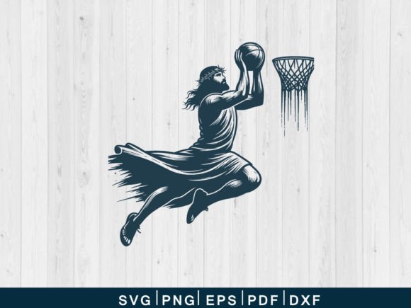 Download Jesus Playing Basketball Svg Vector File - Vector file Collection