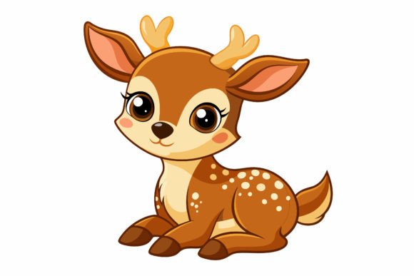 Download Cute-baby-deer Vector Illustration - Deer vector Collection