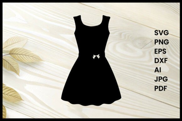 Download Aline Girl Dress Silhouette Illustration - Silhouette Collection