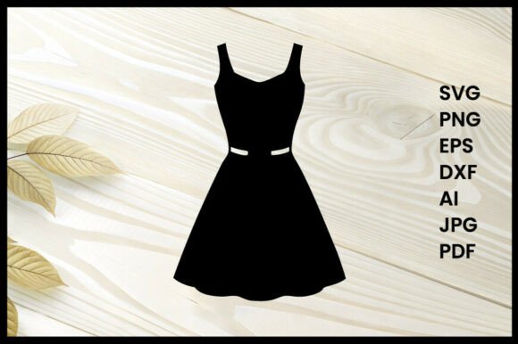 Download Summer Dress Silhouette Illustration - Silhouette Collection