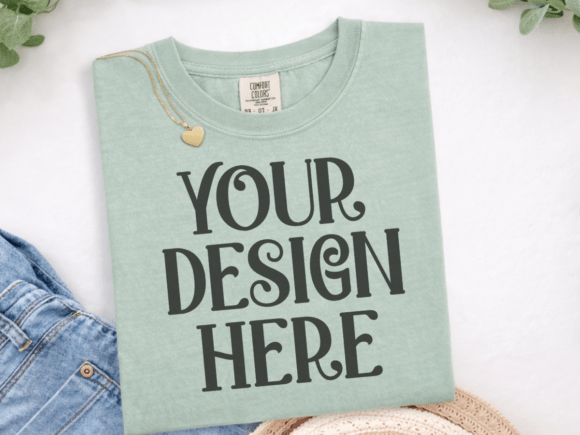 Download Comfort Colors 1717 Bay Flat Lay Mockup - Flat Collection