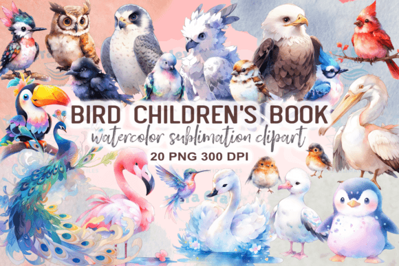 Download Bird Children's Book Watercolor Clipart - Child Collection