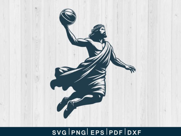 Download Jesus Playing Basketball Svg Vector File - Vector file Collection